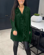 Skylar™ | Elegancka Bluzka z Falbanami