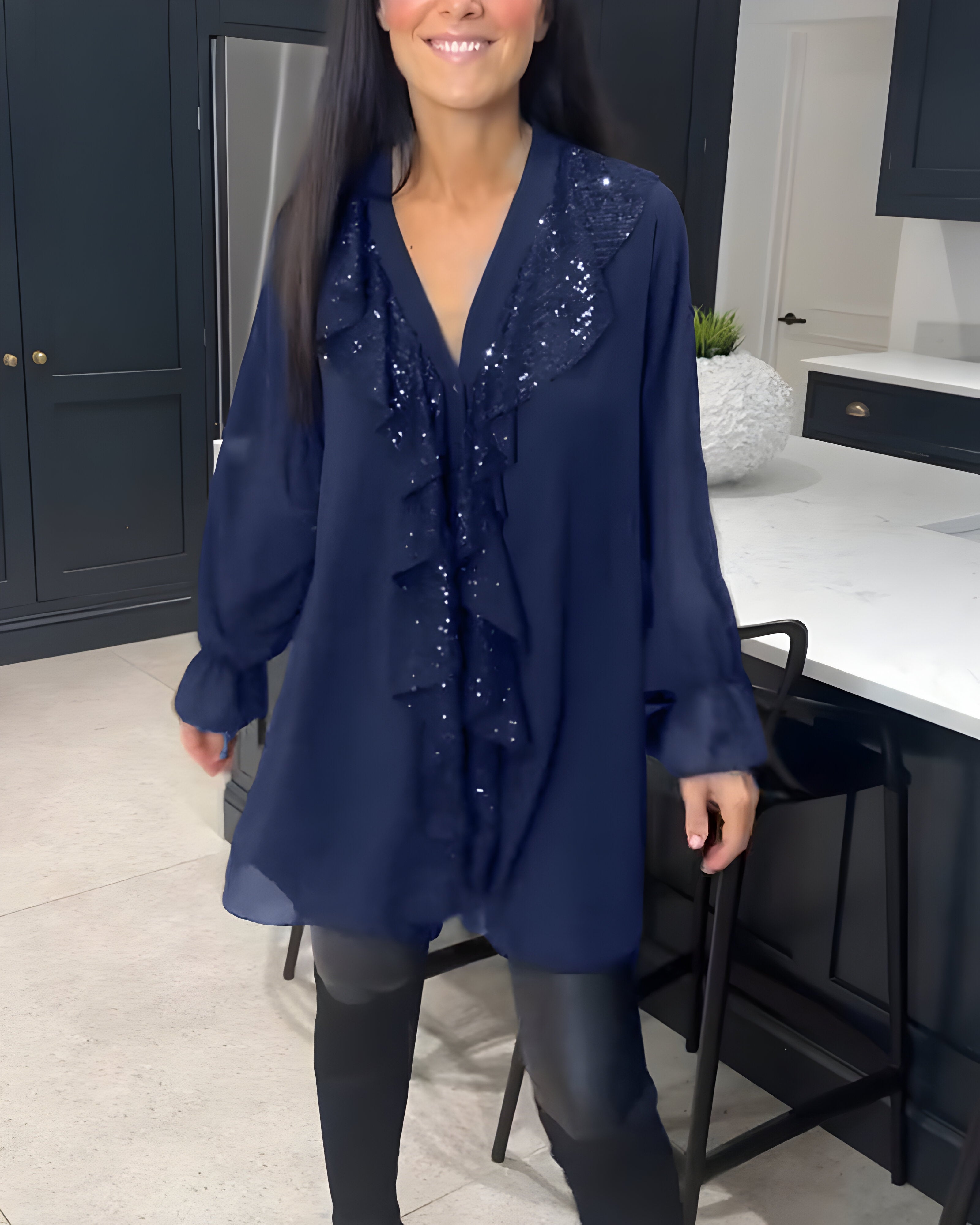 Skylar™ | Elegancka Bluzka z Falbanami