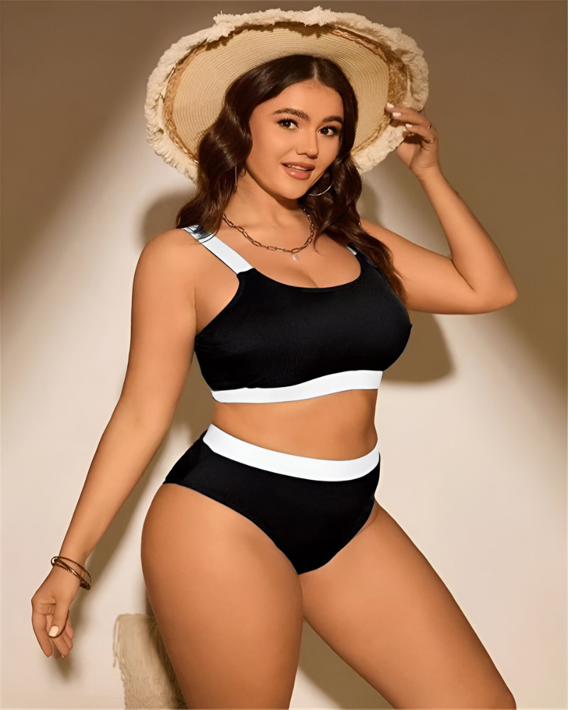 Lely™ | Bikini Plus Size z Elastycznym Kontrolowaniem Brzucha