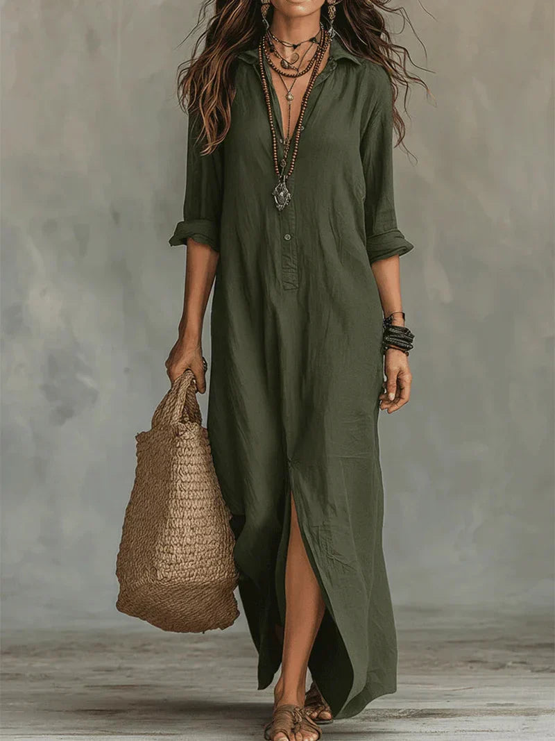 WILLOW | Bezwysiłkowa Maxi Sukienka z Flattering Sylwetką na Każdy Dzień