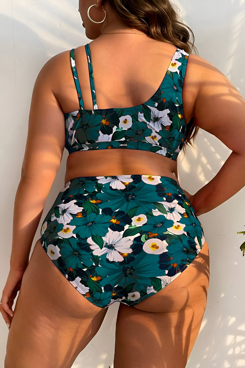 Nela™ | Plus Size Elastyczny Bikini z Kontrolą Brzucha