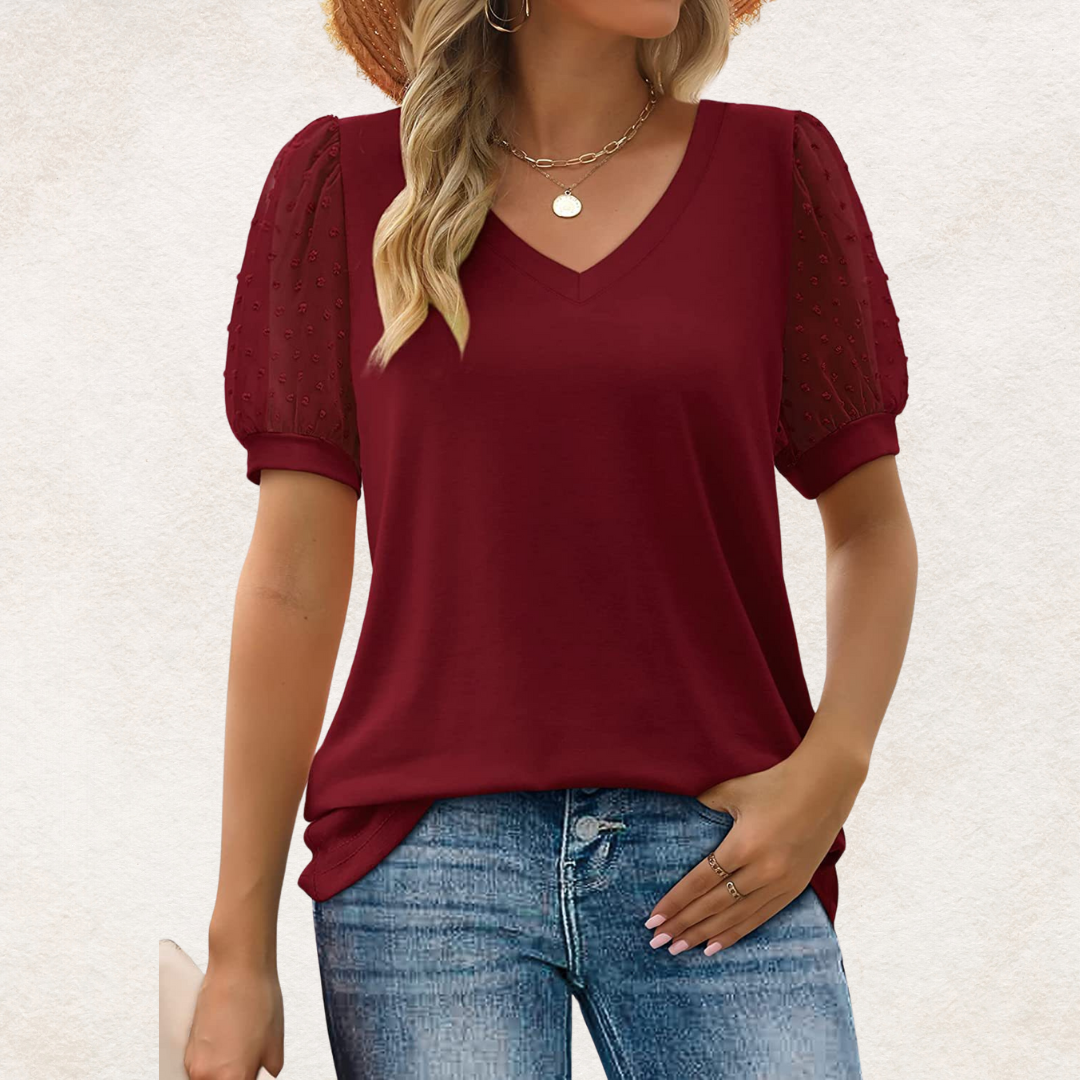 Lara™ | Elegancki top z dekoltem w serek