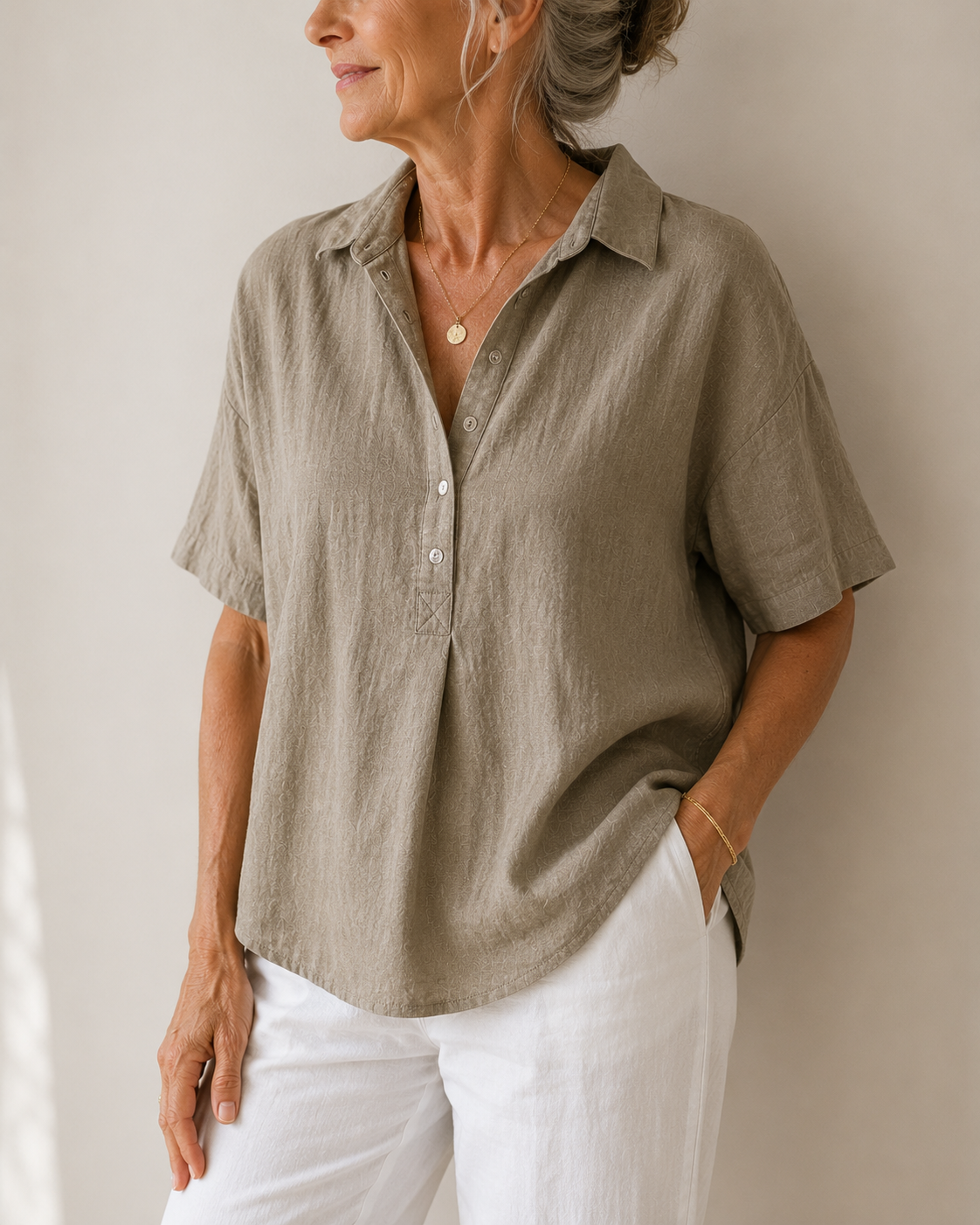 Sanne™ | Elegancka Bluzka z Dekoltem w Serek