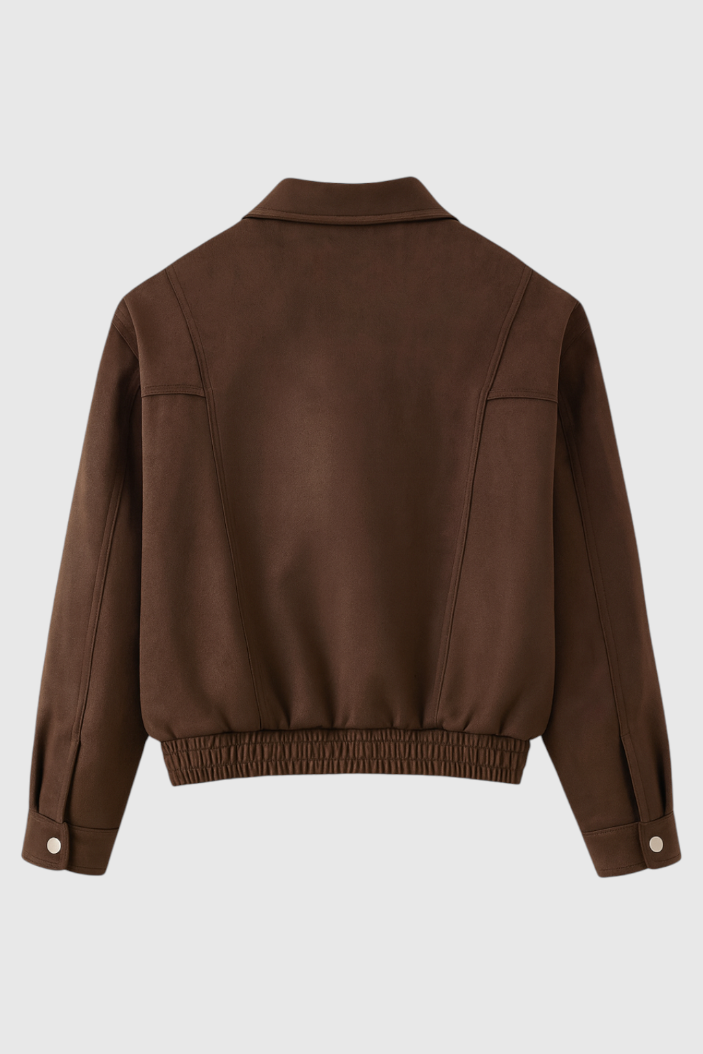 Victoria | Elegancka Ciemnobrązowa Kurtka Bomber z Uniwersalnym Stylem