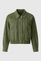 Victoria | Elegancka Zielona Kurtka Bomber z Ponadczasowym Stylem