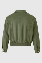 Victoria | Elegancka Zielona Kurtka Bomber z Ponadczasowym Stylem