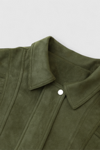 Victoria | Elegancka Zielona Kurtka Bomber z Ponadczasowym Stylem