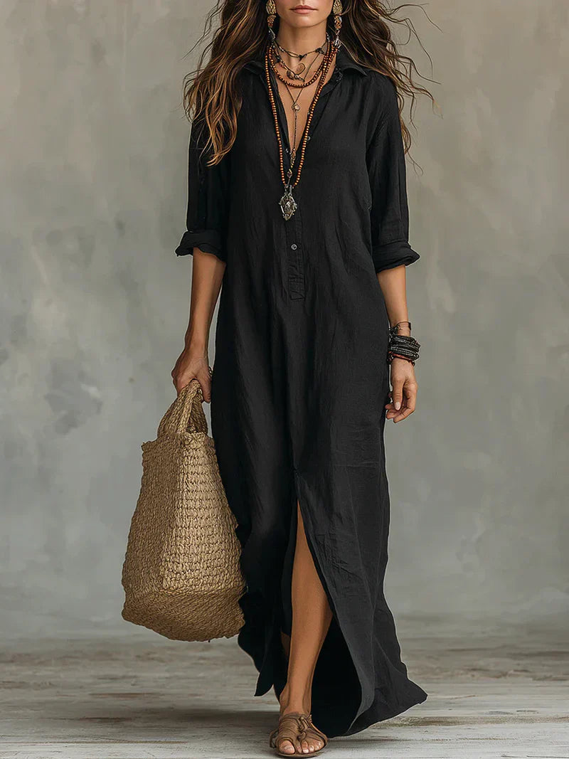 WILLOW | Bezwysiłkowa Maxi Sukienka z Flattering Sylwetką na Każdy Dzień