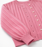 Sophia | Przytulny Różowy Sweter z Otwartych Przodem