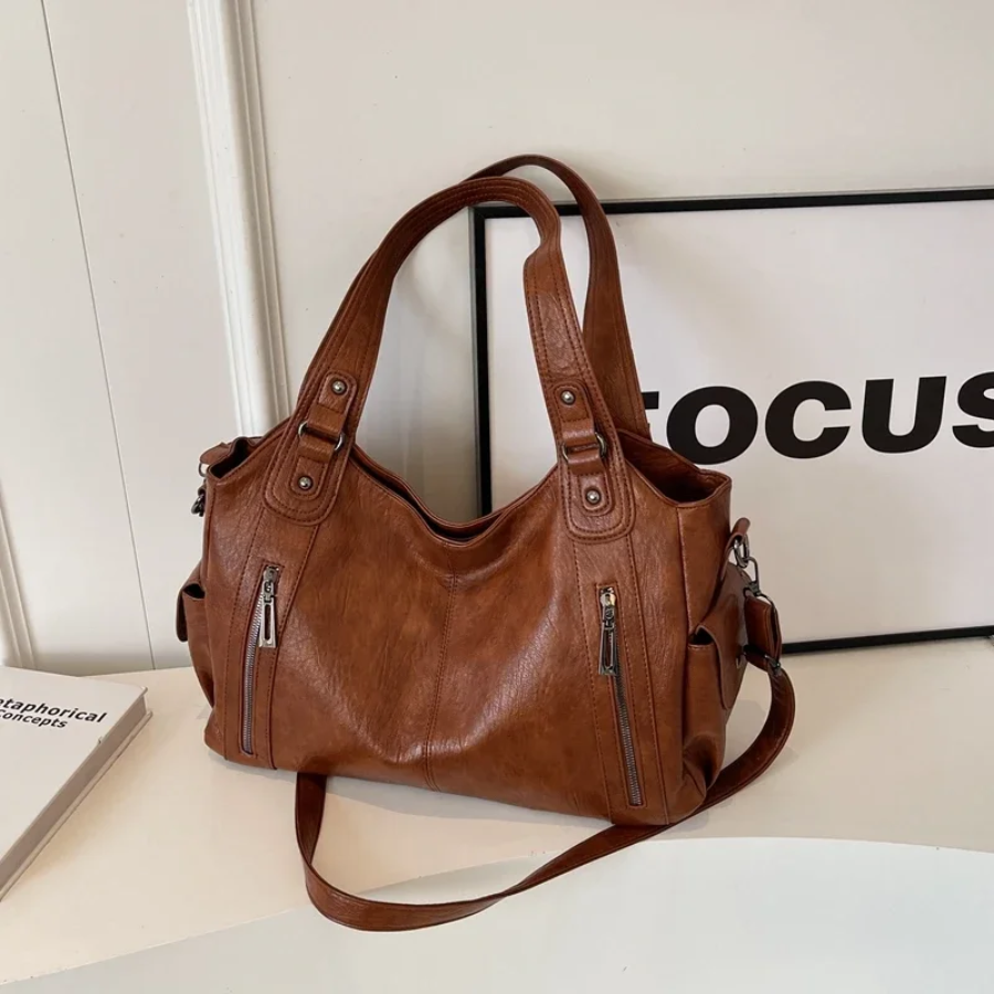Amber | Elegancka Czarna Torebka na Ramię z Funkcjonalnym Designem