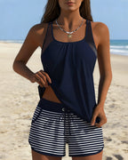 Nikita | Pasiasty Prosty Tankini Boxer