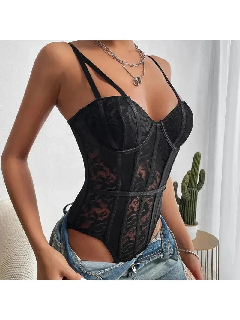 Celine | Haftowany Body Korsetowe