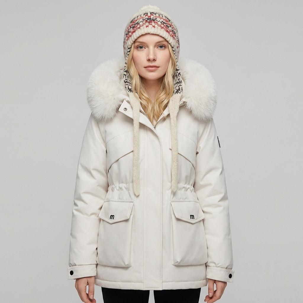 Chloe | Stylowa kurtka parka z futrzanym kołnierzem