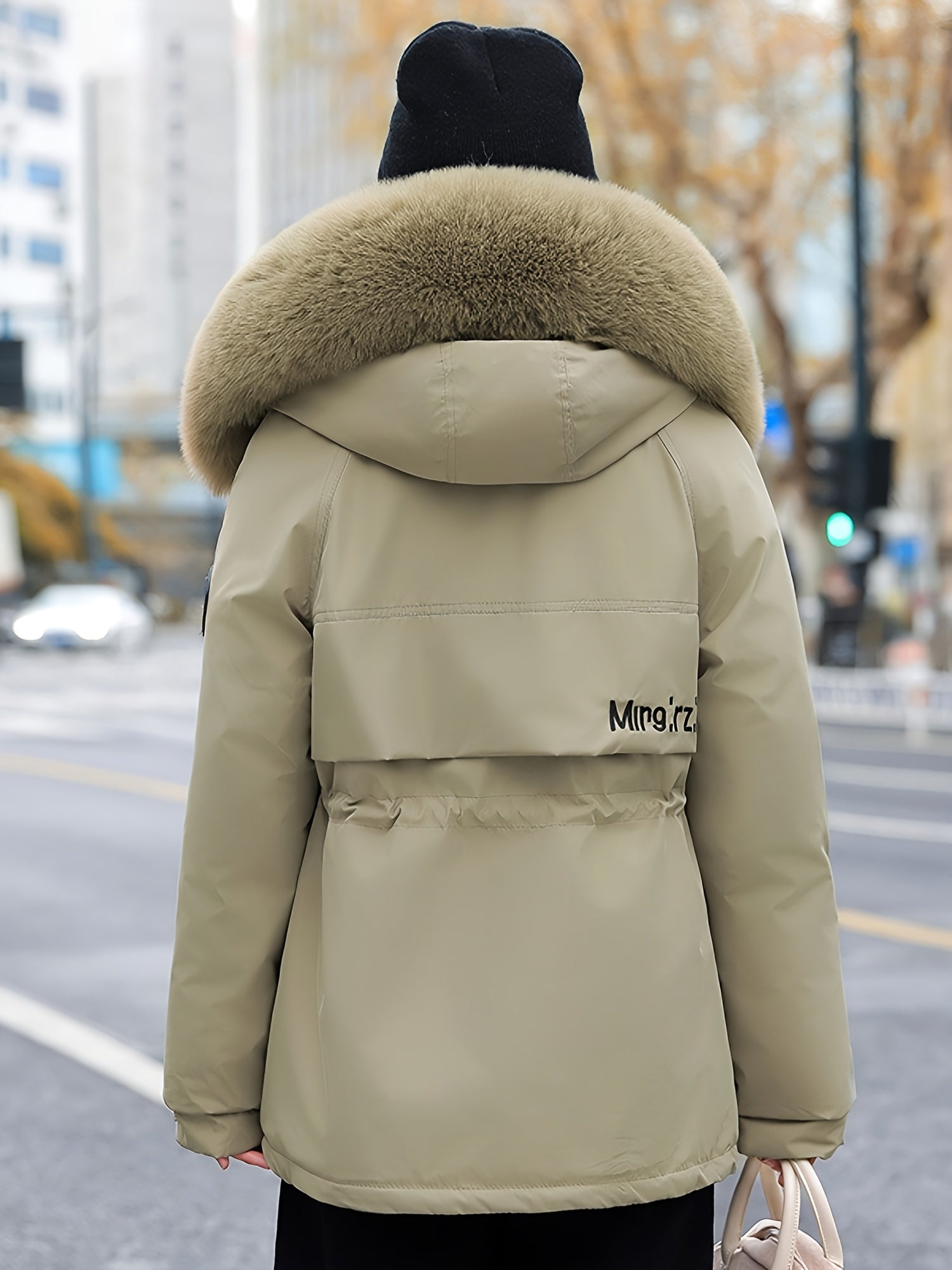 Chloe | Stylowa Parka Użytkowa z Kołnierzem z Sztucznego Futra