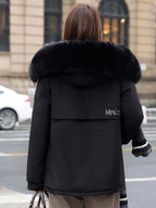 Chloe | Stylowa Parka Użytkowa z Kołnierzem z Sztucznego Futra