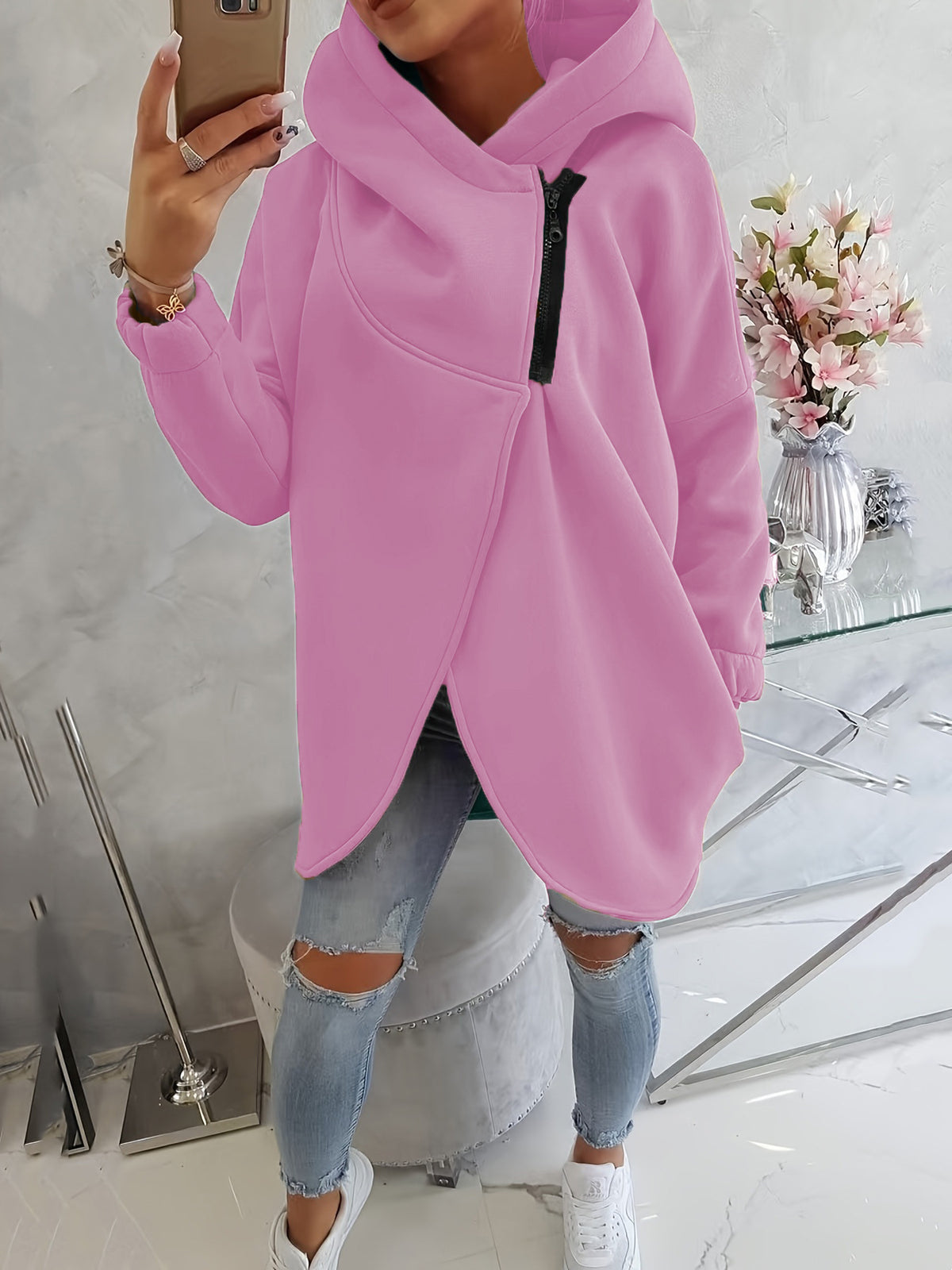 Asymetryczna Bluza z Kapturem – Jesienny Must-Have