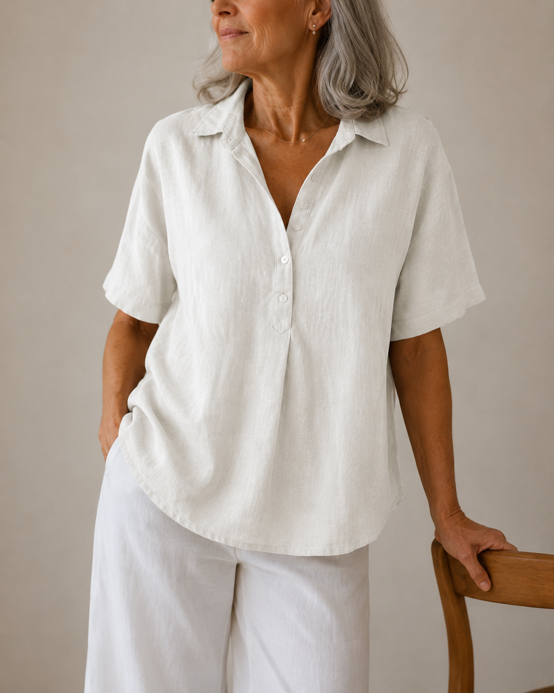 Sanne™ | Elegancka Bluzka z Dekoltem w Serek
