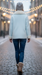 Elena | Kurtka z puszystym kołnierzem