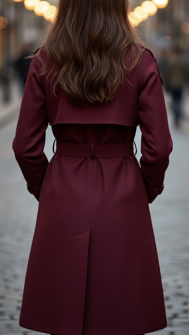 Elena Rouge | Płaszcz Trench z Podwójnym Zapięciem i Pasek