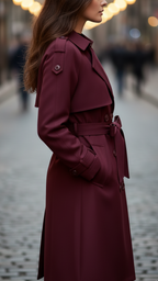 Elena Rouge | Płaszcz Trench z Podwójnym Zapięciem i Pasek