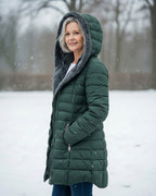 Grace | Elegancka kurtka puchowa z podszyciem z polaru o korzystnym kroju