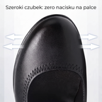 Miękkie Skórzane Półbuty Ortopedyczne z Amortyzacją