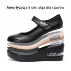 Miękkie Skórzane Półbuty Ortopedyczne z Amortyzacją