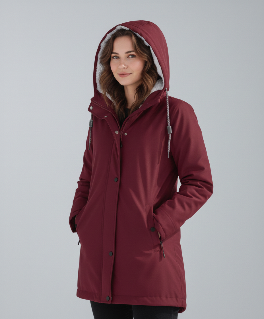 Imogen | Przytulna kurtka parka z podszewką sherpa na zimowe przygody