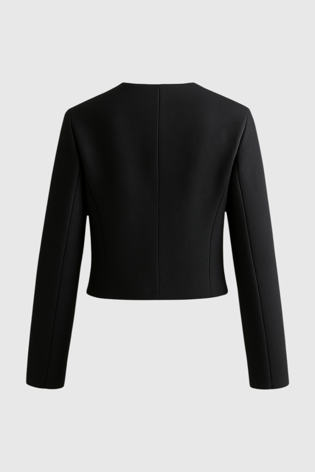 Isabella | Elegancka Czarna Krótka Kurtka o Uniwersalnym Stylu