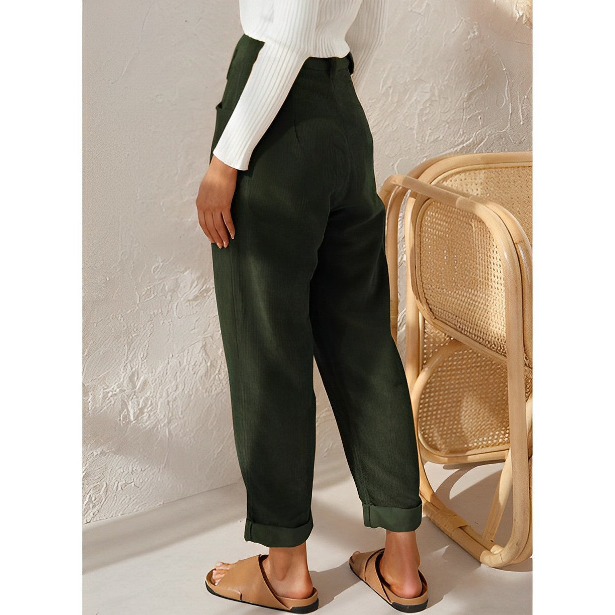 Isabella | Eleganckie Spodnie w Paski z Wygodnym Fasonem