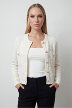 Isabella | Przytulny Kardigan z Otwarty Przodem i Prążkowanymi Szczegółami