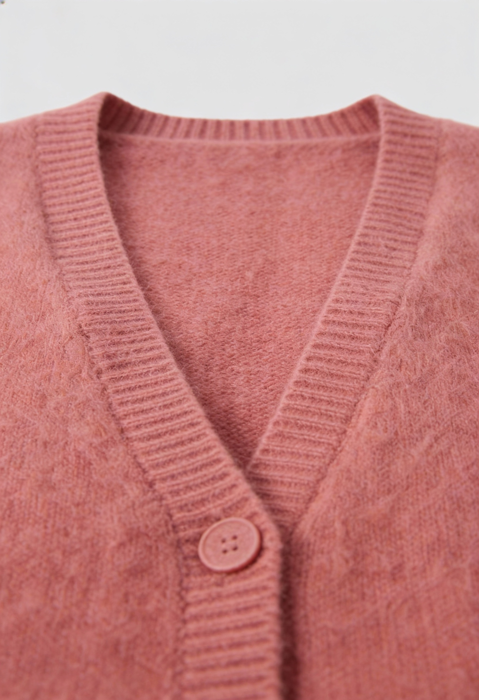 Isabella | Przytulny Różowy Sweter Kardigan z Luźnym Fasonem