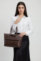 Isabella | Elegancka Czarna Torebka Krokodyl z Regulowanym Paskiem