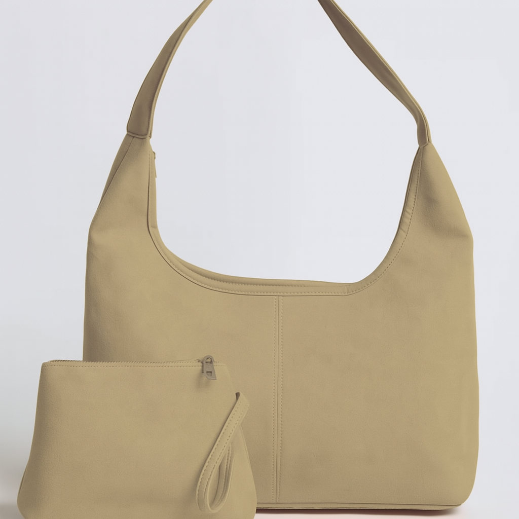 Isabella | Elegancka Czarna Torba Tote z Wegetariańskiego Zamszu