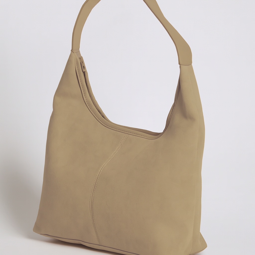 Isabella | Elegancka Czarna Torba Tote z Wegetariańskiego Zamszu