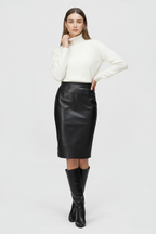 Isabella | Elegancki Slim Fit Biały Sweter z Golfem