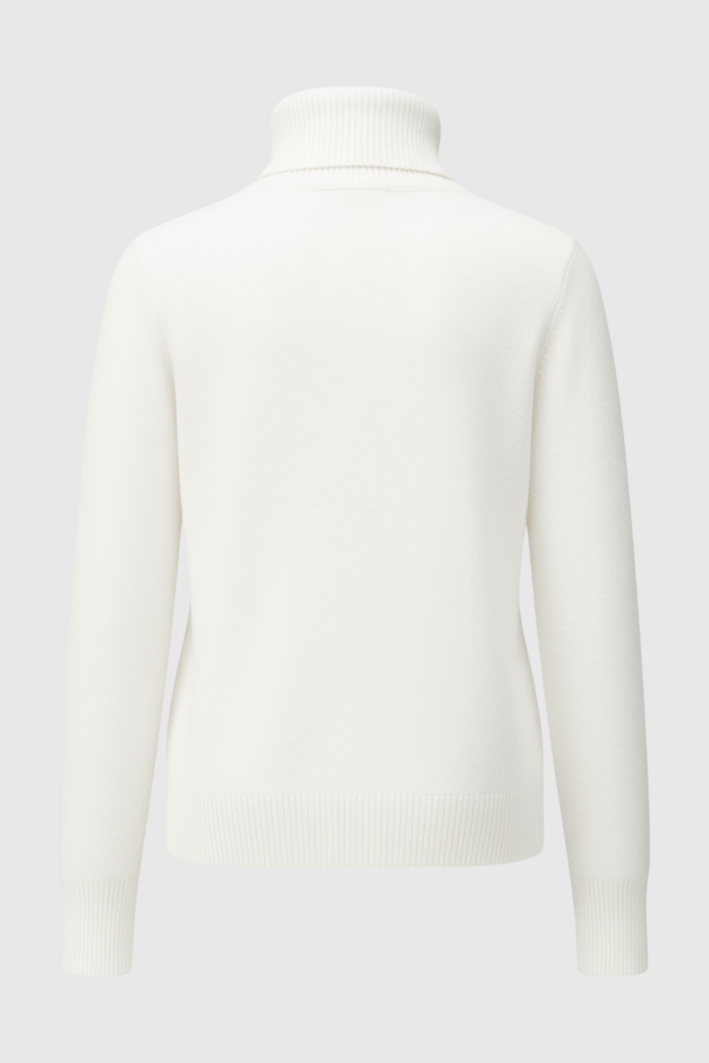 Isabella | Elegancki Slim Fit Biały Sweter z Golfem