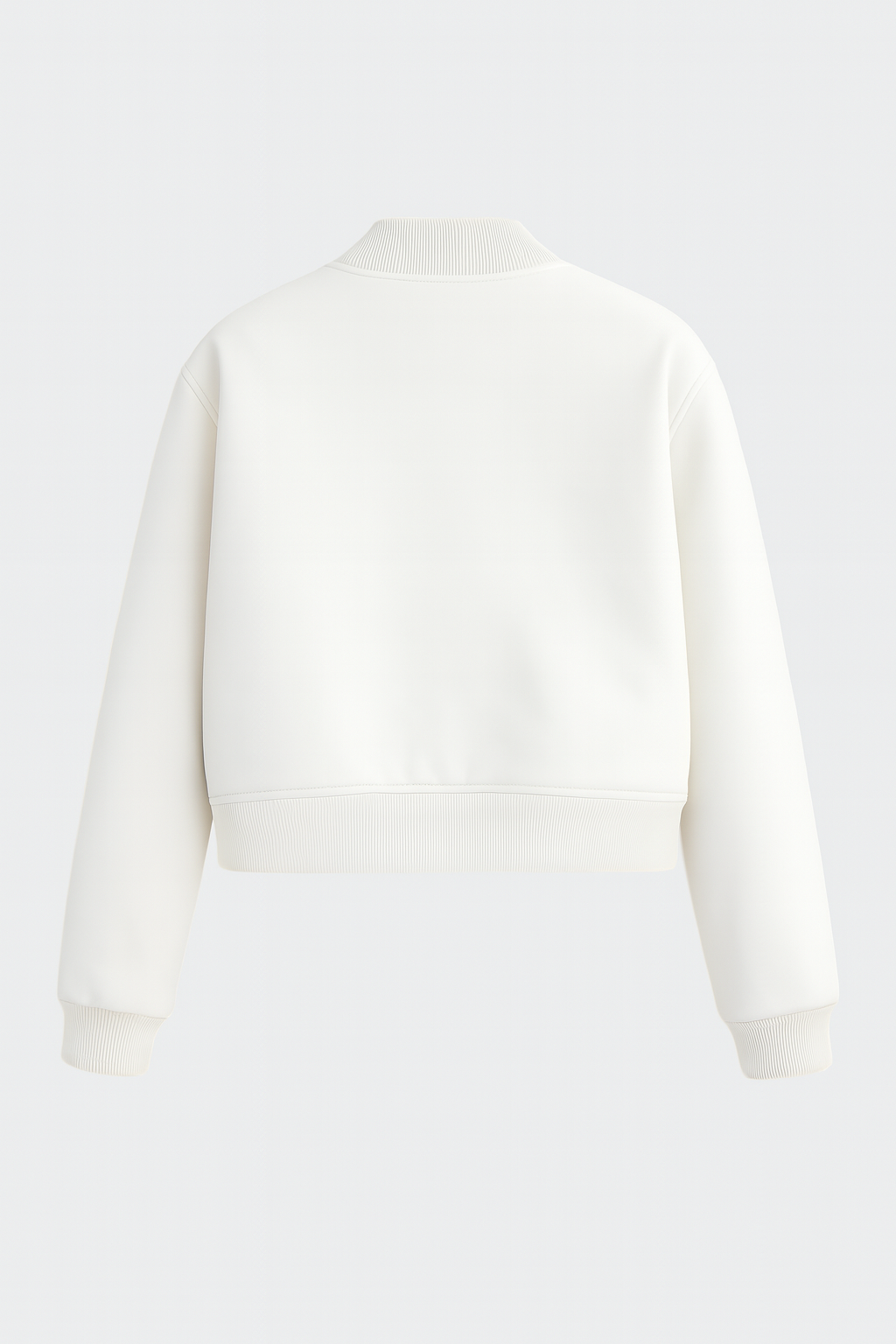 Isabella | Elegancka Biała Kurtka Bomber z Ponadczasowym Designem