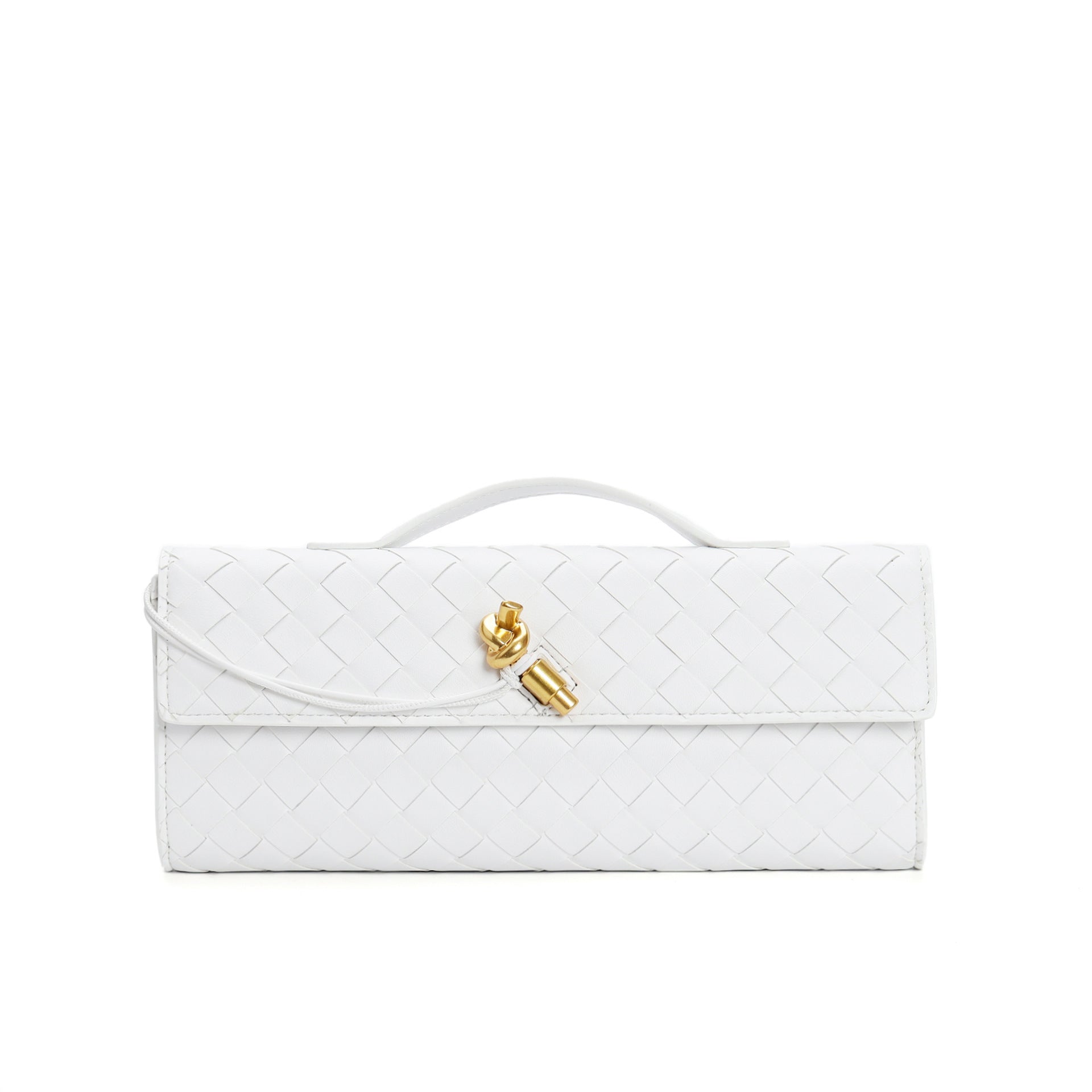 Isabella | Elegancka Woven Brązowa Torebka z Regulowanym Paskiem
