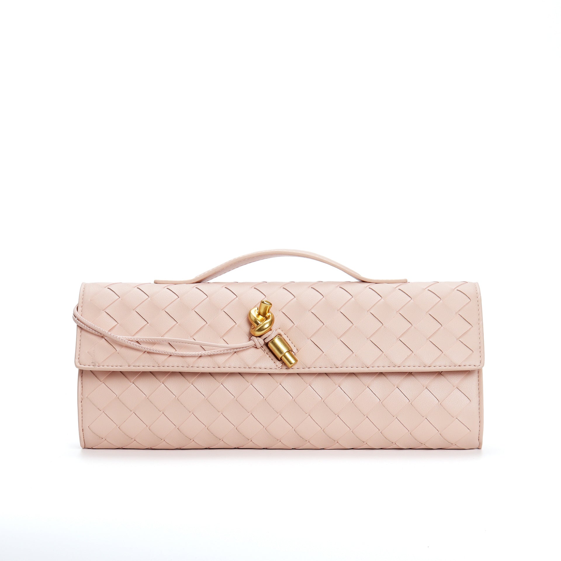 Isabella | Elegancka Woven Brązowa Torebka z Regulowanym Paskiem