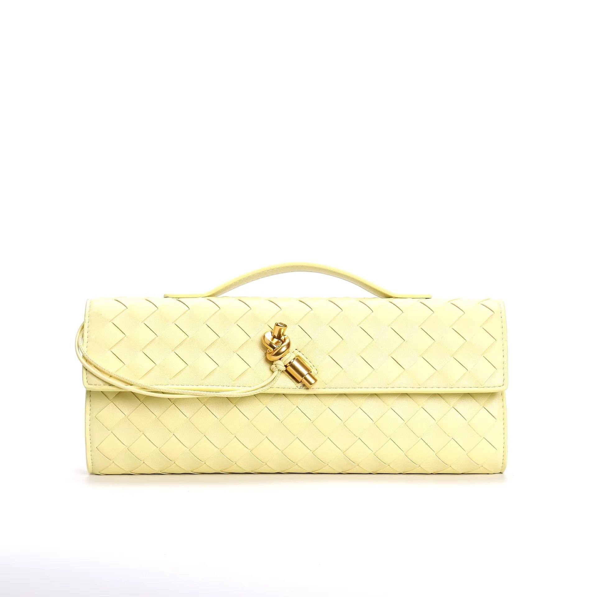 Isabella | Elegancka Woven Brązowa Torebka z Regulowanym Paskiem
