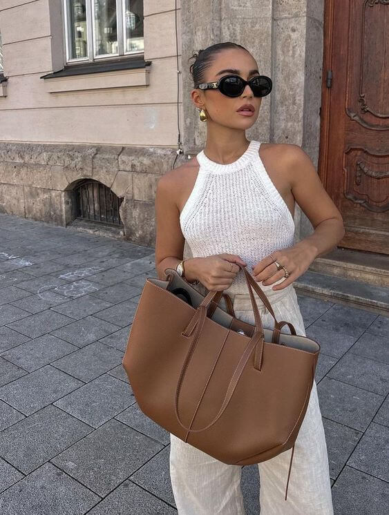 Isabella | Oversized Vintage Torebka z Uniwersalnymi Paseczkami - Lumina