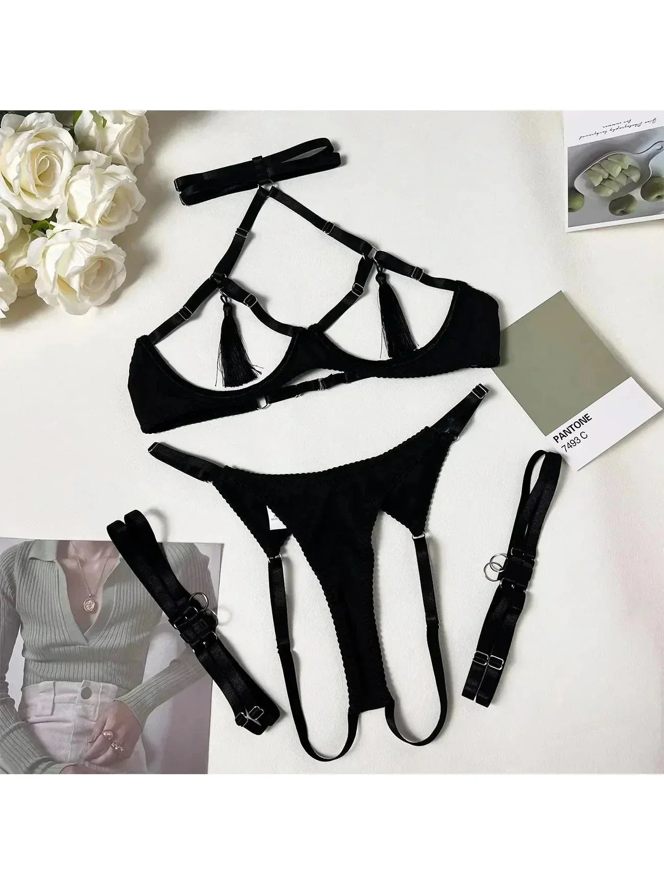 Layla | Zestaw Lingerie z Frędzlami
