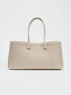 Lindsay | Elegancka torba tote o plecionym wzorze z dużą ilością miejsca