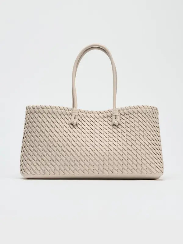 Lindsay | Elegancka torba tote o plecionym wzorze z dużą ilością miejsca