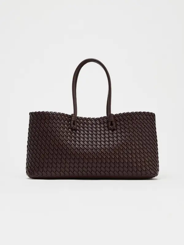 Lindsay | Elegancka torba tote o plecionym wzorze z dużą ilością miejsca