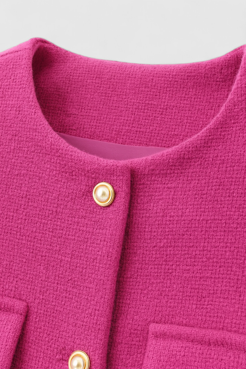 Serena | Elegancka Krótka Kurtka w Różowo-Czerwonym Kolorze o Wszechstronnym Stylu