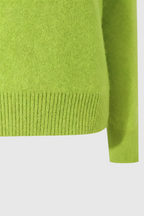 Serena | Przytulny Jasnozielony Sweter z Dekoltem w Serek dla Kobiet o Flattering Fit