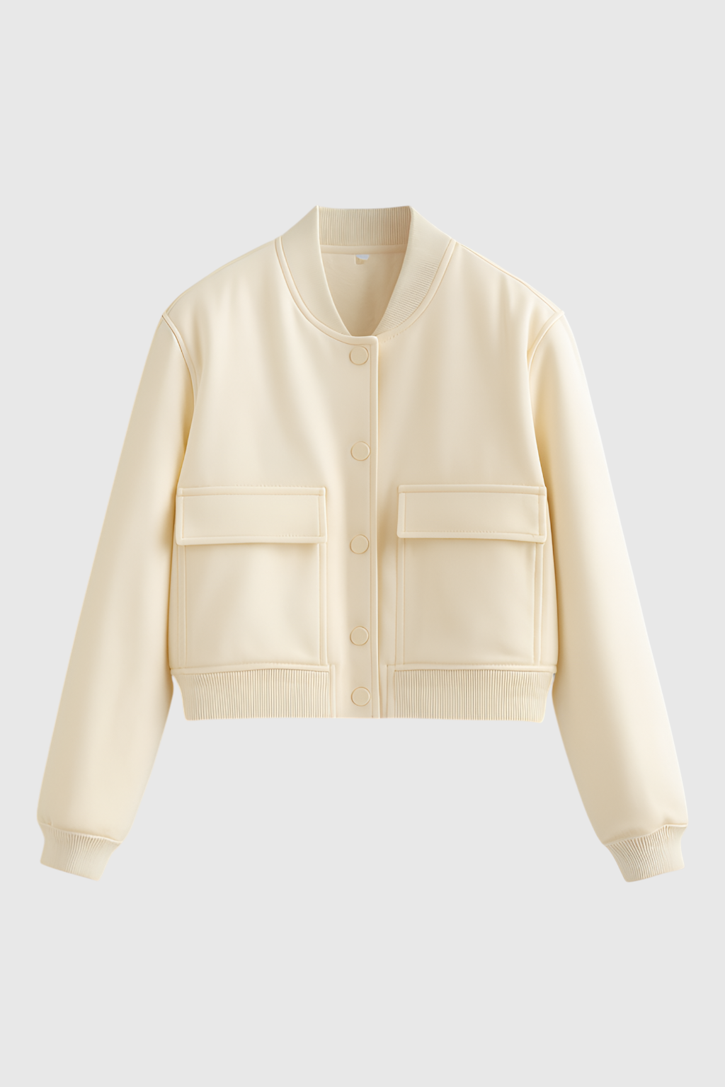 Serena | Elegancka Biała Kurtka Bomber z Ponadczasowym Designem
