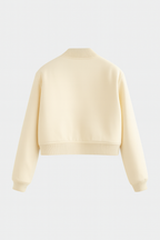 Serena | Elegancka Biała Kurtka Bomber z Ponadczasowym Designem